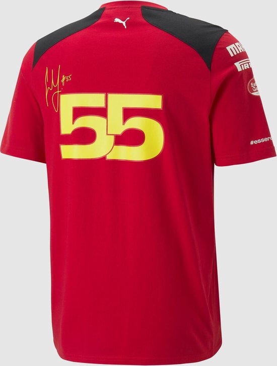 Drapeau Scuderia Ferrari Carlos Sainz #55 - 90x60 Cm Rouge
