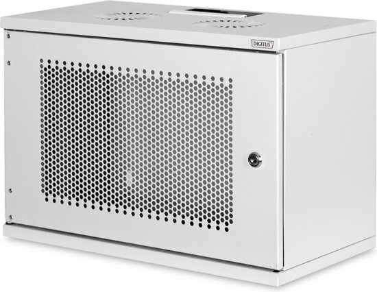 Coffret mural 6U 19' VGEBY - noir - acier laminé à froid et verre