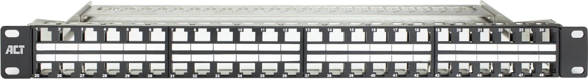 ACT Patchpaneel 48-poorts keystone unloaded 19" 1U high density PP1031