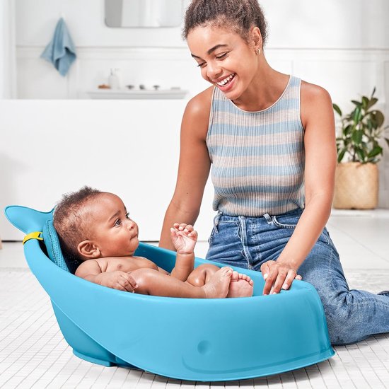 Smart Sling 3-Stage Baby Bath Tub Blue - Moby van Smart+ — afbeelding 4