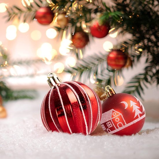 Kerstballen - Kerstballen, Kleur: Goud, Inhoud: 6 stuks Materiaal