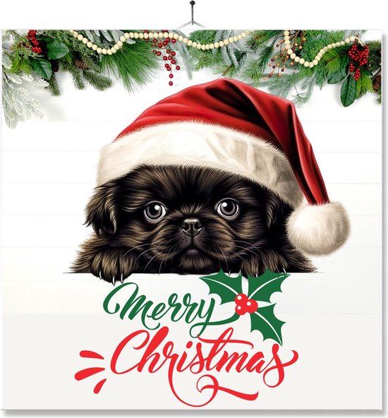 Tegel Met Opdruk | Kerst | Geschenk | Merry Christmas Hond