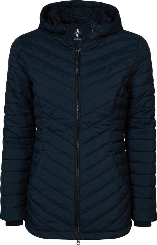 Deze GoShield jas van Skechers is gemaakt van 100% polyester. Hij ademt en is geschikt voor een lichte regenbui. Het rugpand van maat S is 75 cm lang. - Zwart - Maat S