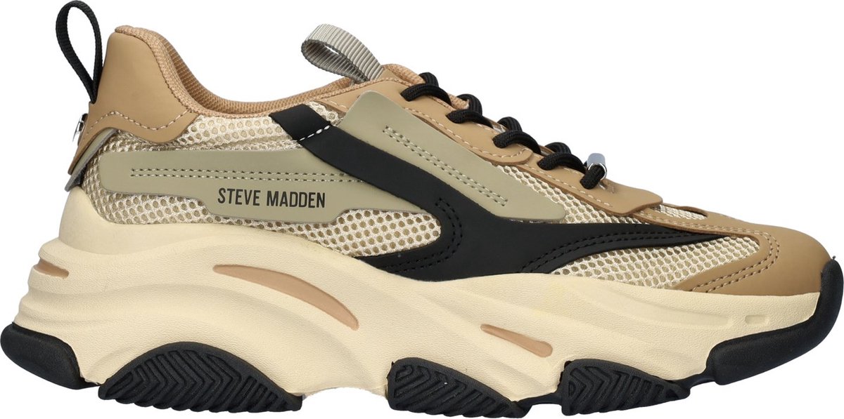 Steve Madden Possession-E dames sneaker - Beige multi - Maat 38 | bol.com