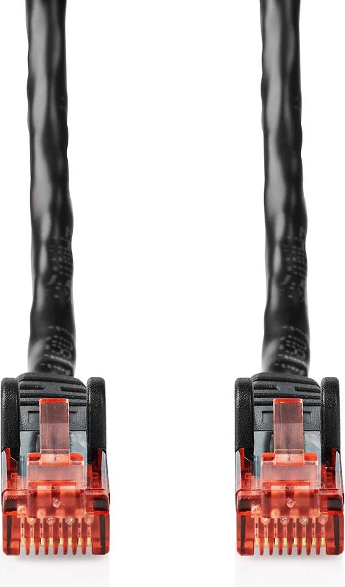 Nedis CAT6 Netwerkkabel - RJ45 Male - RJ45 Male - U/UTP - 30.0 m - Buitenshuis - Rond - PE - Zwart - Label