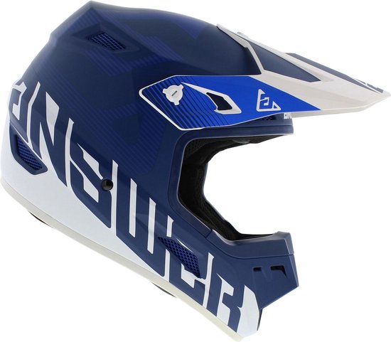 Casque motocross enfant Answer AR1 Bold blanc noir mat - YS 47-48