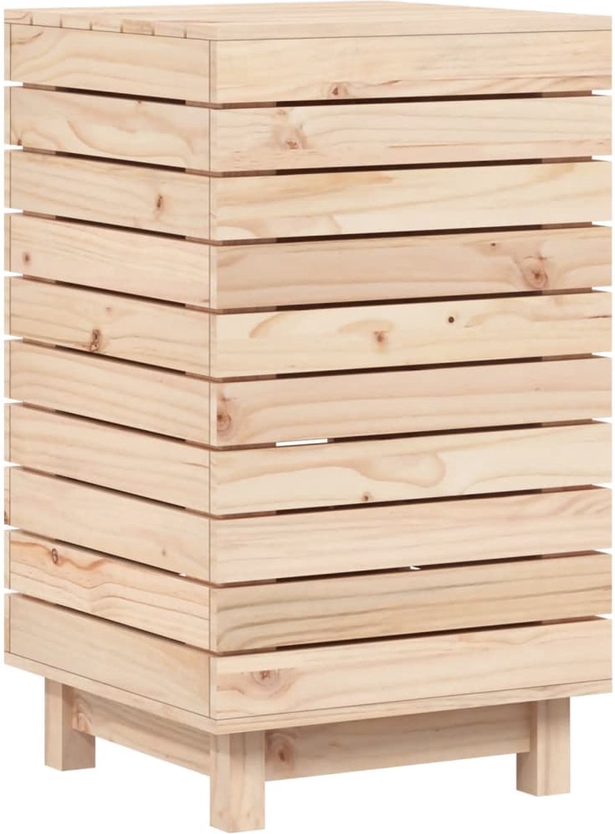 Goedkoopste vidaXL - Wasmand - 44x44x76 - cm - massief - grenenhout