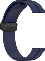 Siliconen bandje - geschikt voor Garmin Venu / Venu 2 Plus / Venu SQ / SQ 2 / Vivomove / 3 / Style / Vivoactive 3 / Vivoactive 5 / Forerunner 55 / 165 / 245 / 645 - donkerblauw