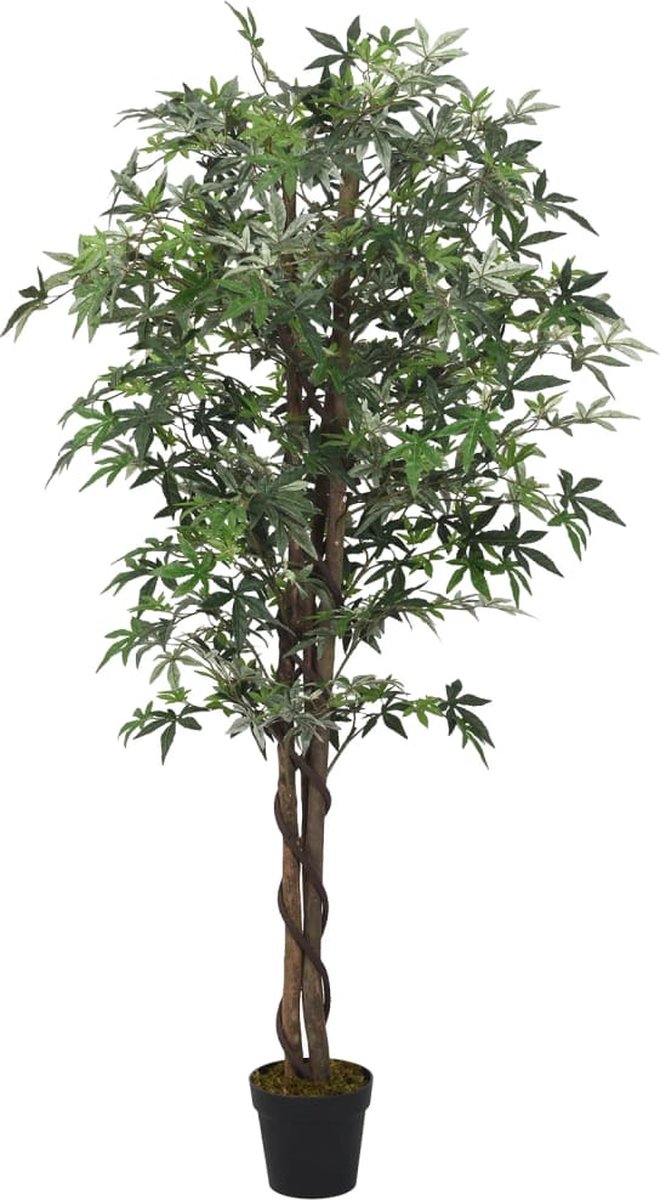 vidaXL Kunstplant - esdoornboom - 504 - bladeren - 150 - cm - groen