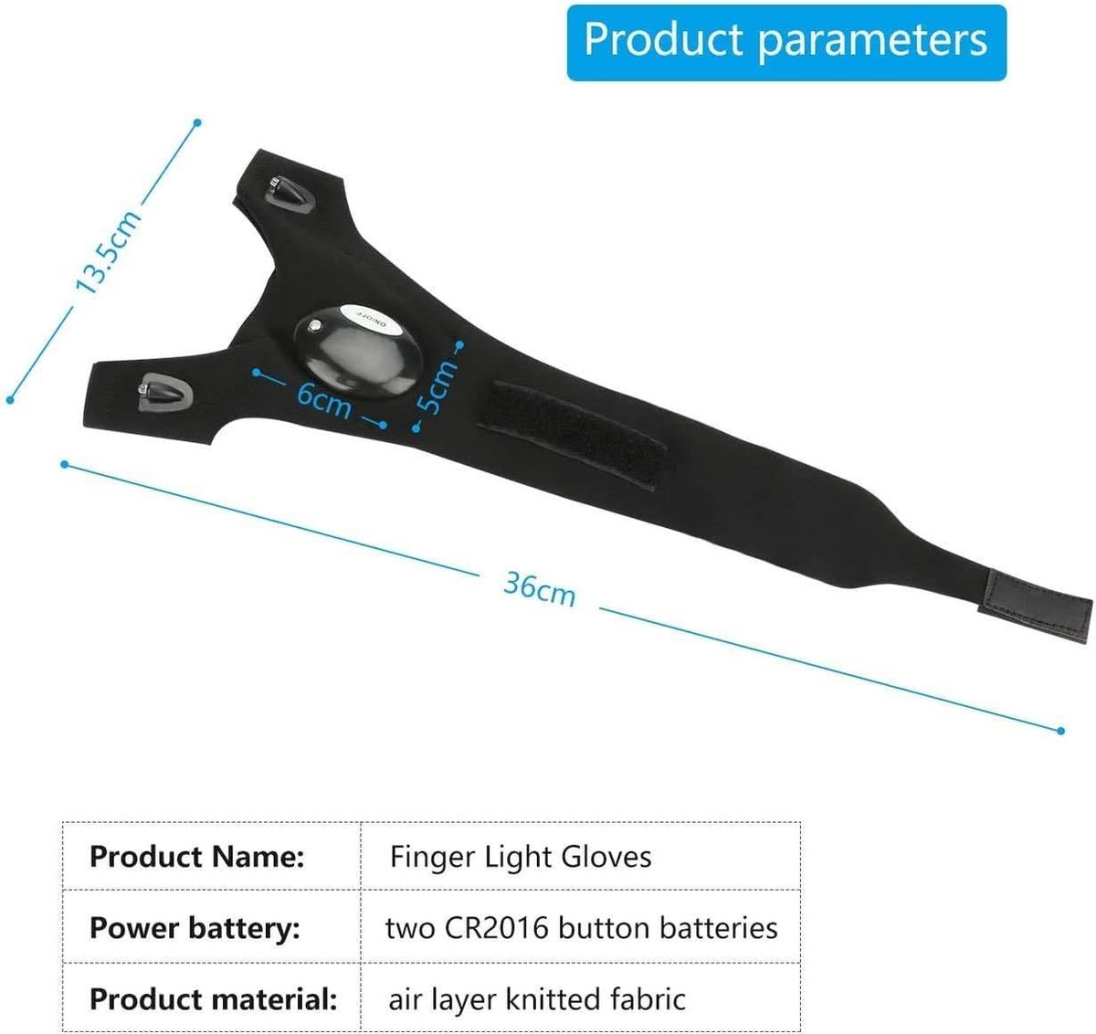 Gants LED Equivera - Rechargeables - 2 Lampes - Gants lumineux - Gant lampe  de poche 