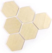 GC Houten Hexagon 99x86x4 mm 6 stuks