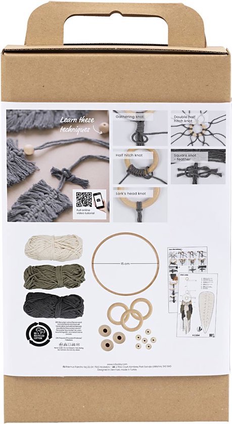 Creativ Company Macramé Ontdekken Starters Kit, 2 mm, 1 Set
