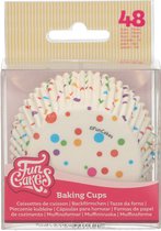 FunCakes Baking Cups Papier - Confetti - 48 Stuks - Cupcake en Muffin Vormpjes