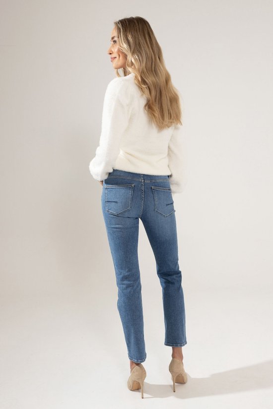 GARCIA Celia Dames Straight Fit Jeans Blauw - Maat W36 X L32