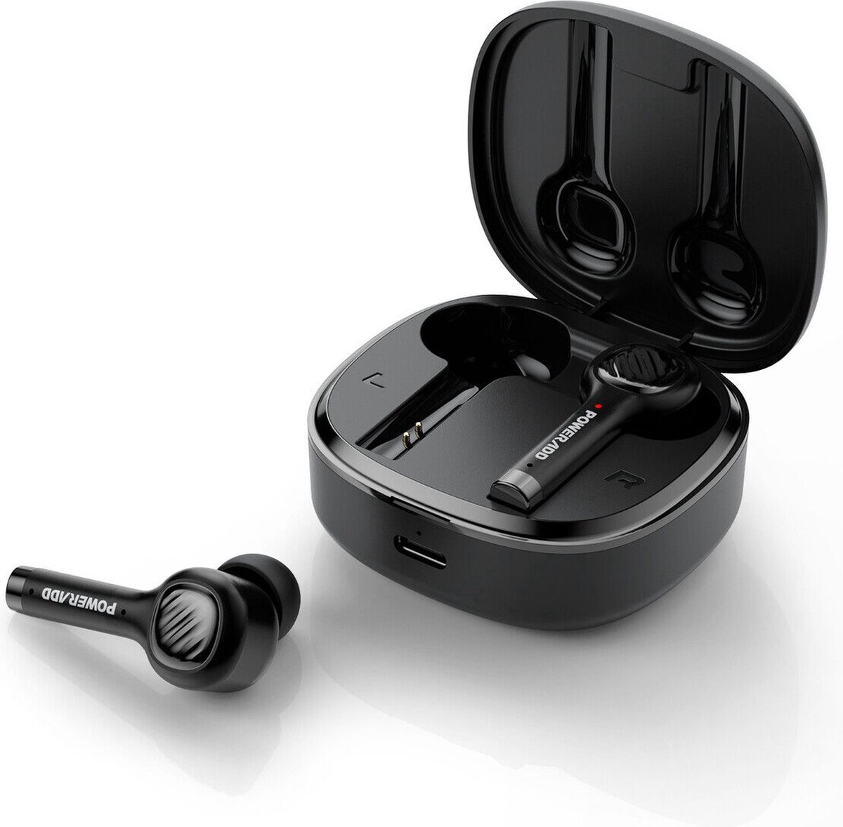 Poweradd Pro T-M6 Earbuds - True Wireless Bluetooth 5.0 Oordopjes - Lichtgewicht, HiFi-geluidskwaliteit - 3D-stereogeluid, ingebouwde microfoon met draagbare oplaadcase - zwart