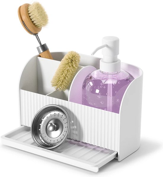 Umbra Organisateur d'évier avec flacon pompe à savon - 1019722-660 - Compartiments de tri