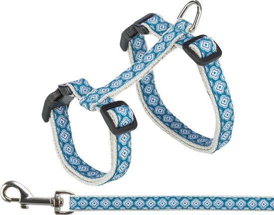 Trixie Kattentuig Met Riem Grijs / Blauw - 27-45 CM/13 MM 120 CM