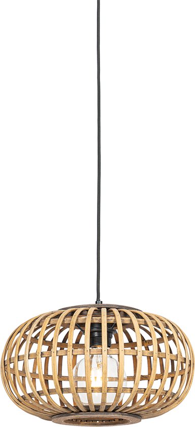 QAZQA amira - Oosterse Hanglamp - 1 lichts - Ø 32 cm - Naturel - Woonkamer | Slaapkamer | Keuken