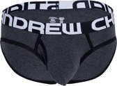 Andrew Christian Fly Tagless Brief w/ ALMOST NAKED® Charcoal - MAAT L - Heren Ondergoed - Slip voor Man - Mannen Slip