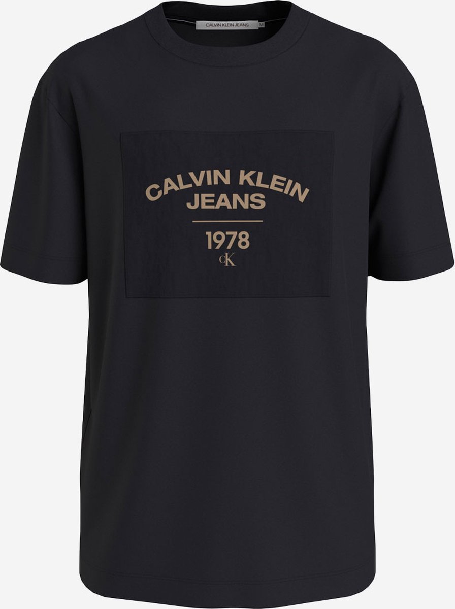 Calvin Klein Jeans Canvas curve graphic t-shirt - Zwart - M