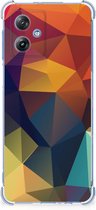 Hoesje maken Geschikt voor Motorola Moto G54 GSM Hoesje met doorzichtige rand Polygon Color