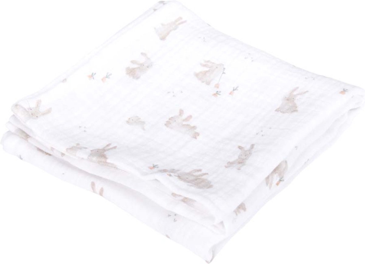 Langes Swaddles 70 x 70 mousseline Baby Bunny / Beige