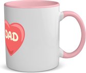 Akyol - dad koffiemok - theemok - roze - Vader - papa - vaderdag - cadeau - verjaardag - kado - 350 ML inhoud