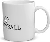 Akyol - i love volleyball koffiemok - theemok - Volleybal - volleyballers - sport - atleten - kado - cadeau - 350 ML inhoud