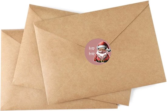 Autocollants de fermeture / Autocollants cadeaux Noël 24 pièces - Ho Ho Santa Claus