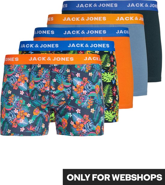 JACK&JONES ADDITIONALS JACORLANDO TRUNKS 5 PACK Caleçons Homme - Taille XL