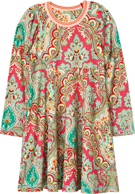 Dearest jersey dress 31 AOP Punjab paisley Pink: 98/3yr