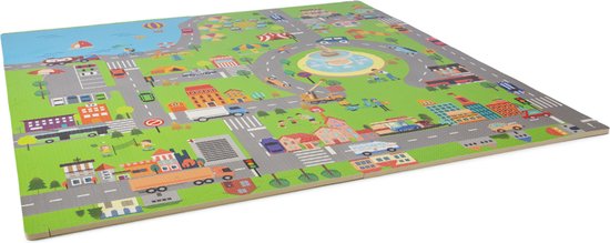 Eva foam speelmat | Per 1,45m² | Dikte 12mm | 4 tegels | Puzzelmat |Verkeersmat - Merkloos