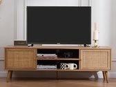Mobistoxx Tv-meubel VANILLE 2 deuren - sonoma eik met rotan - 150cm