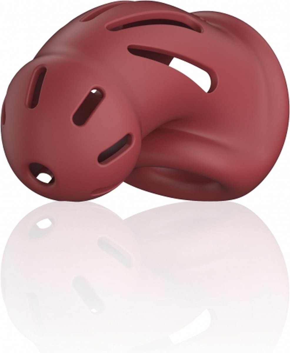 Model 28 - Ultra Soft Silicone Chastity Cage - Red