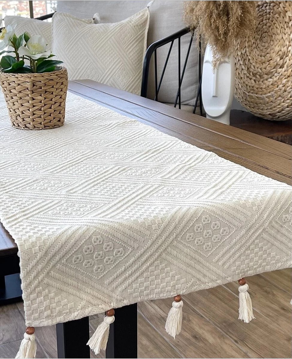 Tafelloper - Buldan Doek - Katoen - Authentieke Loper (42x135cm)
