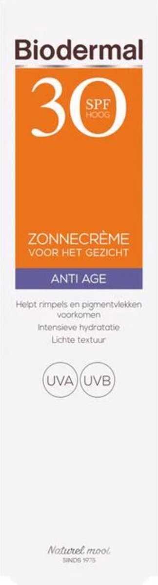 2x Biodermal Zonnecrème Gezicht Anti Age SPF 30 40 ml