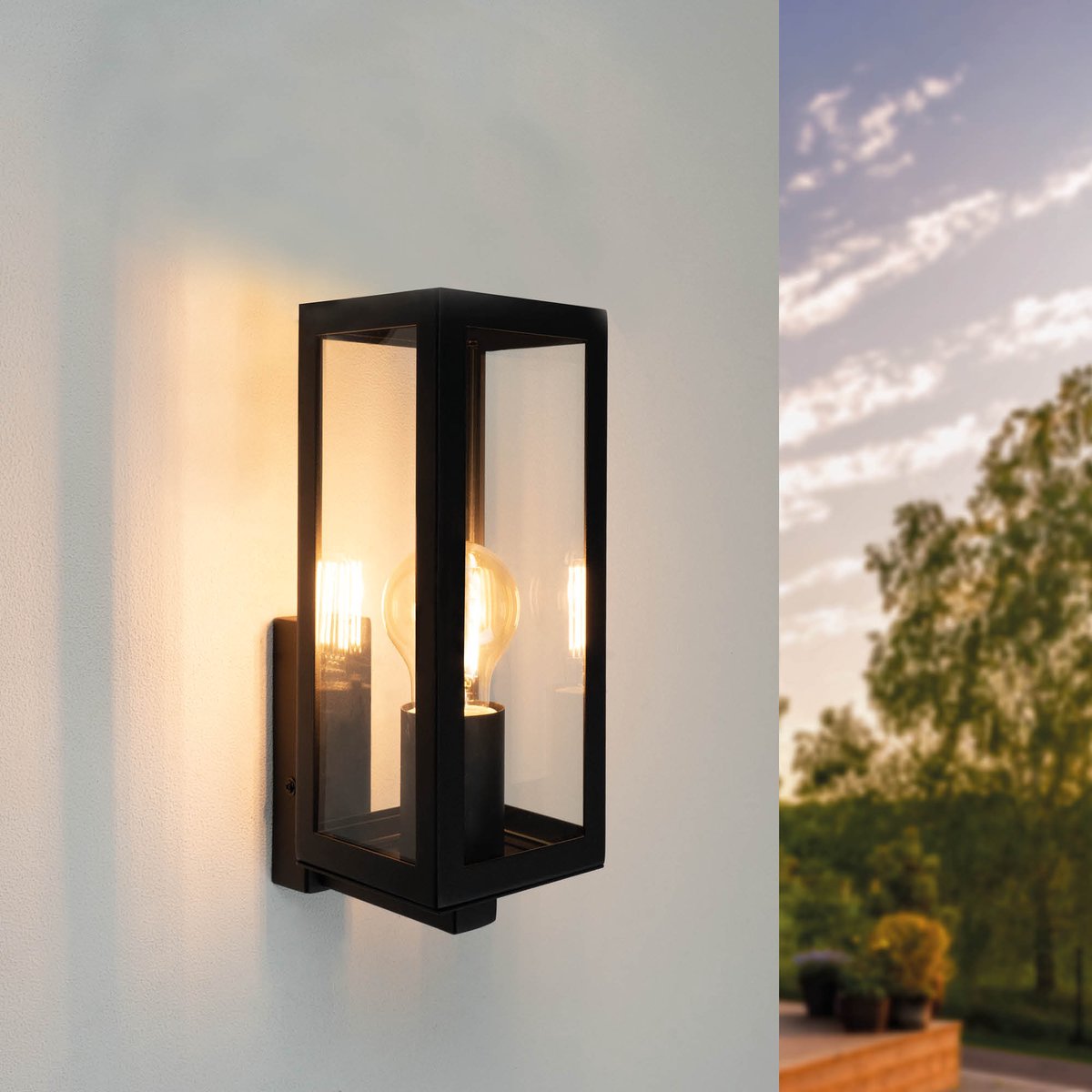 Ledvion - Industriele LED Wandlamp - E27 - IP44 - Zwart