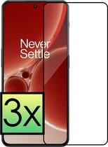 Screenprotector Geschikt voor OnePlus Nord 3 Screenprotector Tempered Glass Gehard Glas Full Cover - 3x