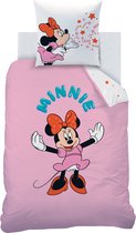 Disney Minnie Mouse Housse de couette, Happy - Simple - 140 x 200 cm - Katoen