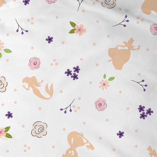 Disney Princess Dekbedovertrek Ball - Eenpersoons - 140 x 200 cm - Katoen van Merkloos — afbeelding 2