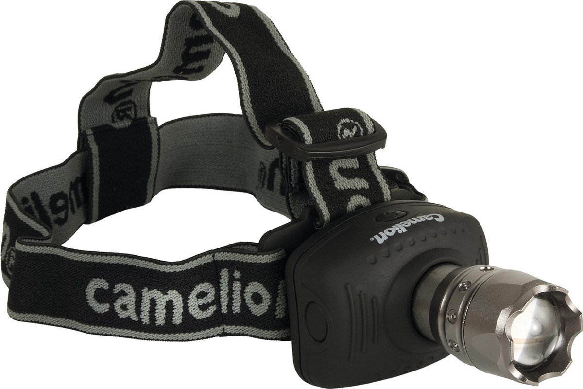 Camelion Hoofdlamp, 3 w, LED, met zoomfunctie batterijen