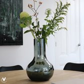 Vase Seim S Brillant |Gris | Ø25,5 x H37 cm | Verre soufflé à la bouche