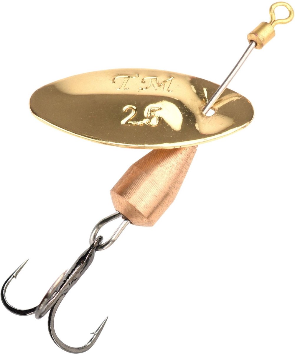 Trout Master Spinner La Tournante 3.50gr - 50mm - Treble Haak 10 (incl Single Haak 8) - Maat : Gold