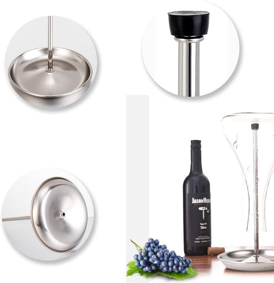 Wijn decanterhouder droogstand roestvrij staal decanter