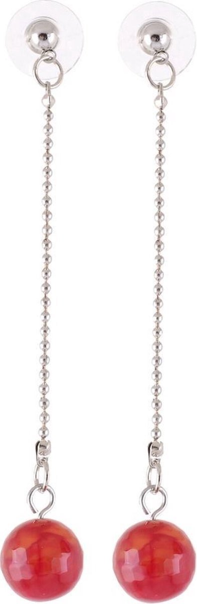 Behave - Lange oorbellen rode agaat - Elegant boho cadeau idee