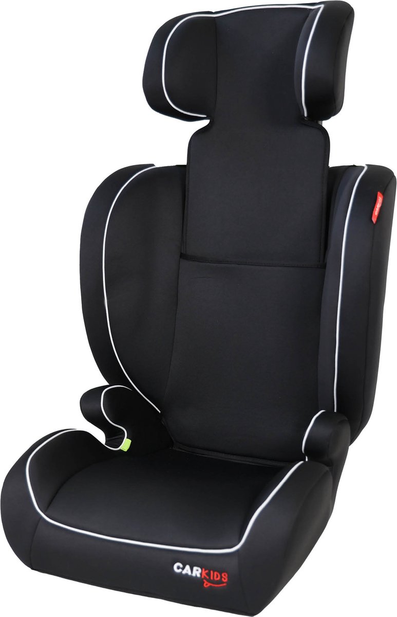 Carkids I-Size Autostoeltje Frankie - Voldoet aan I-Size R-129 Norm - Voor kinderen van 100 tot 150 cm - Verstelbare hoofdsteun -Flexibele Installatiemogelijkheden - Zwart/Wit