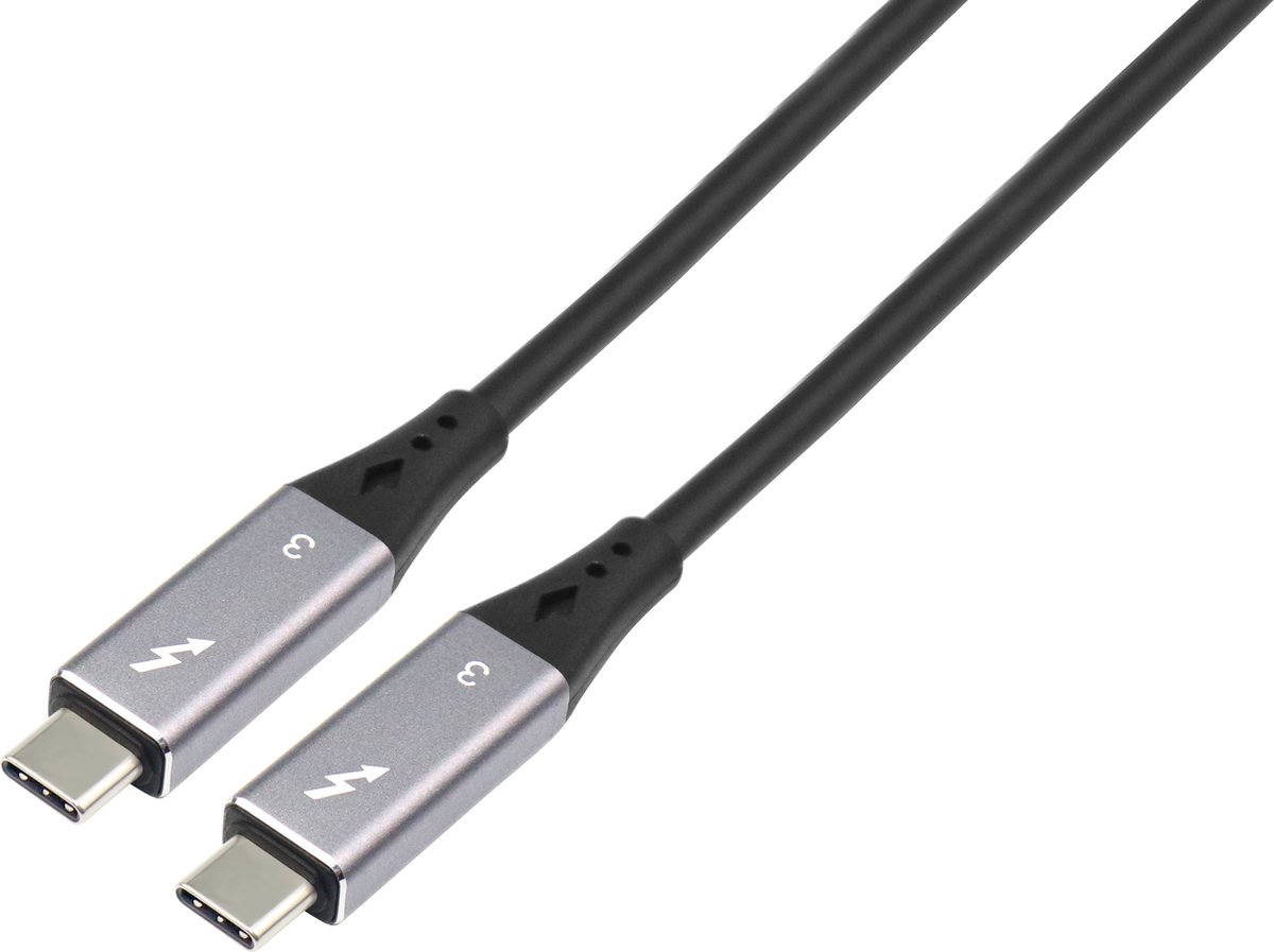 Câble Thunderbolt 3 - USB-C vers USB-C - 100W - 40Gbps - Certifié - 1,5  mètre | bol