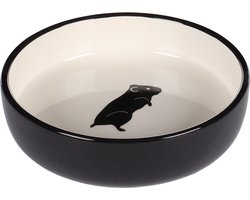 Flamingo Nala - Eet- En Drinkpot Knaagdier - Eetpot Cavia Nala Keramisch Zwart- Wit Rond 200ml 12x3,5cm - 1st - 133738 - 1st