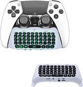 Equivera Geschikt voor PS5 Toetsenbord - Groen LED - Wit - Gaming Keyboard - Geschikt voor PS5 Keyboard - Geschikt voor PS5 Accessoires