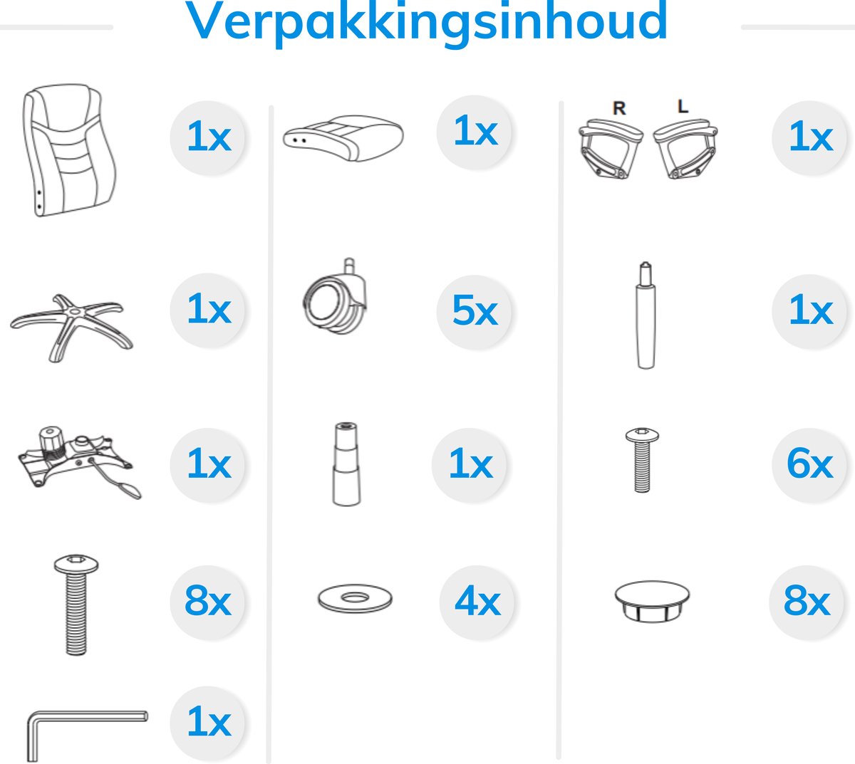 ACAZA Bureaustoel - Ergonomische Bureaustoel - Zwart - Tot 150 kg - Gaming Stoel - Gamestoel - Bureaustoelen voor Volwassenen - Office Chair - Bureau Stoel - NEN-EN 1335 getest en gekeurd – foto 6